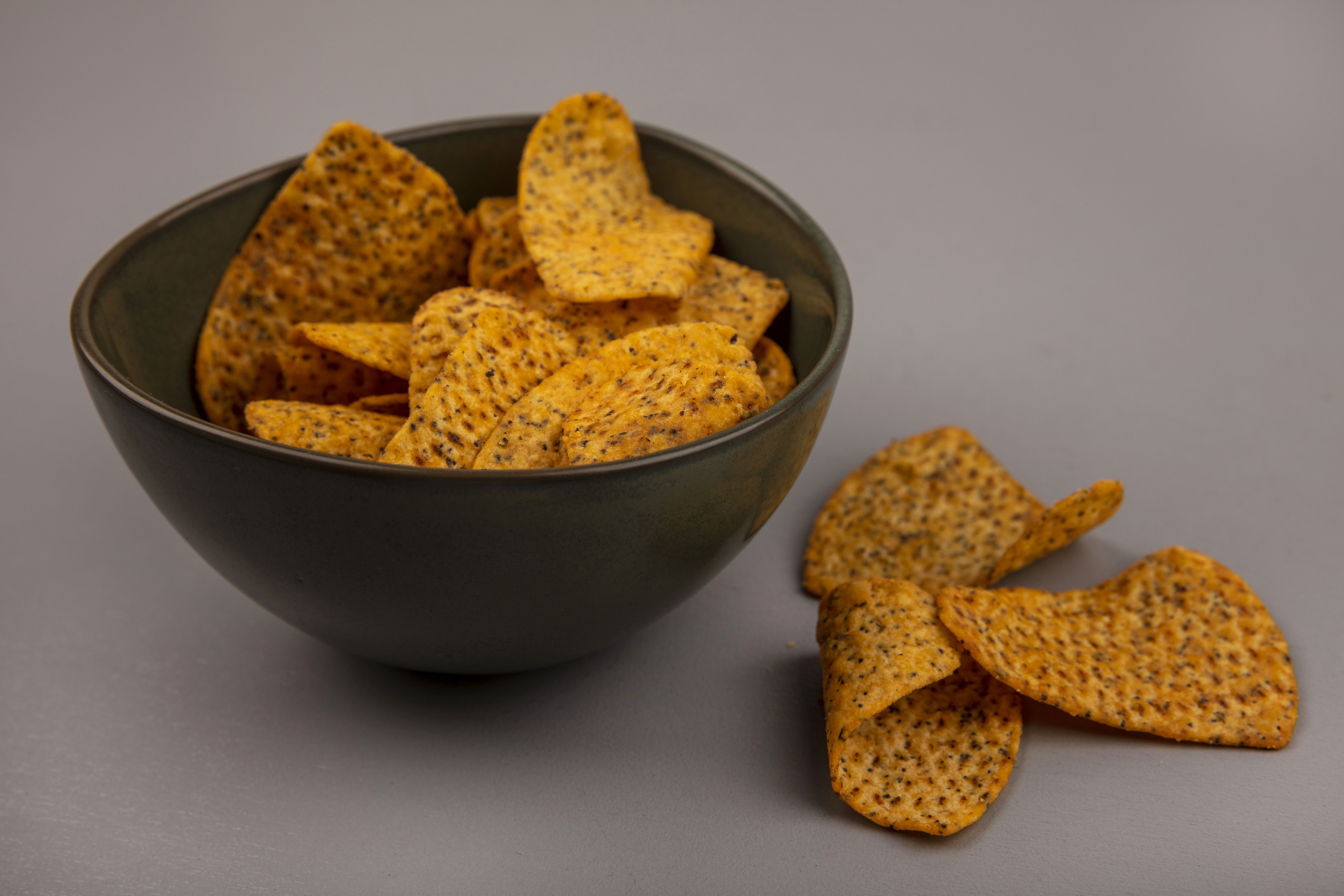 top view of healthy lentil chips