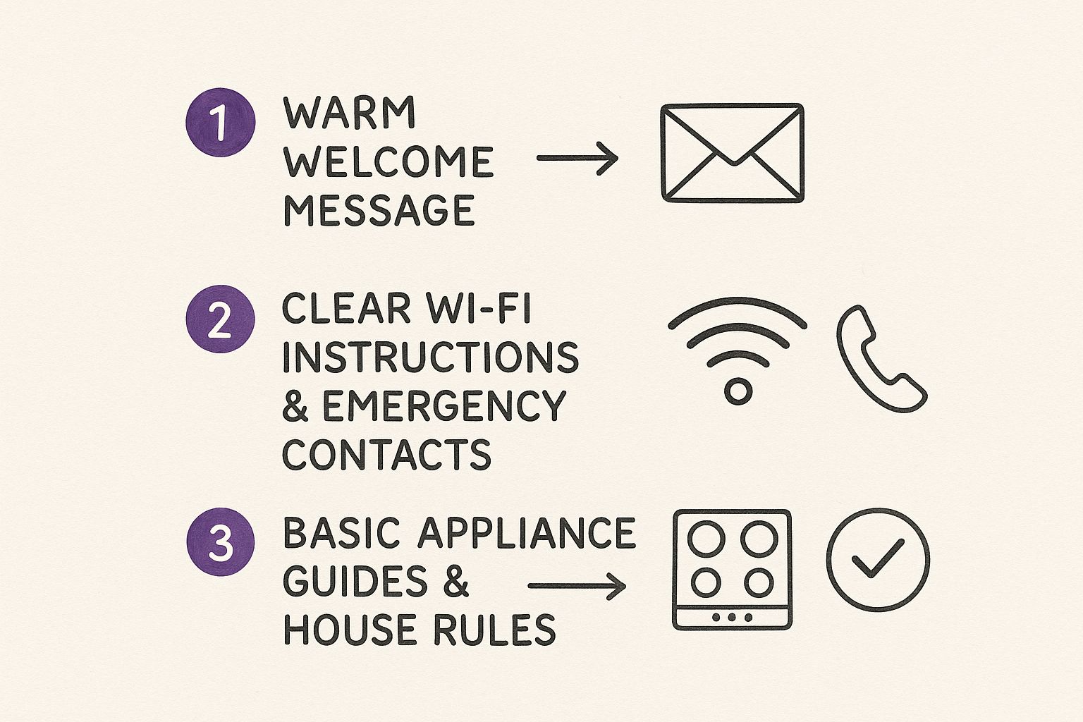 Infographic about welcome book airbnb