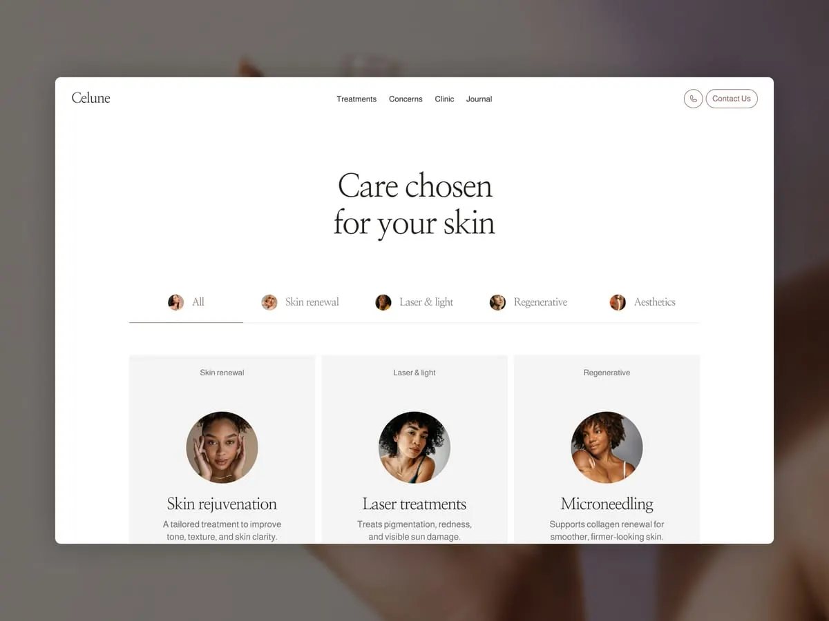detail image 2 of the celune framer website template