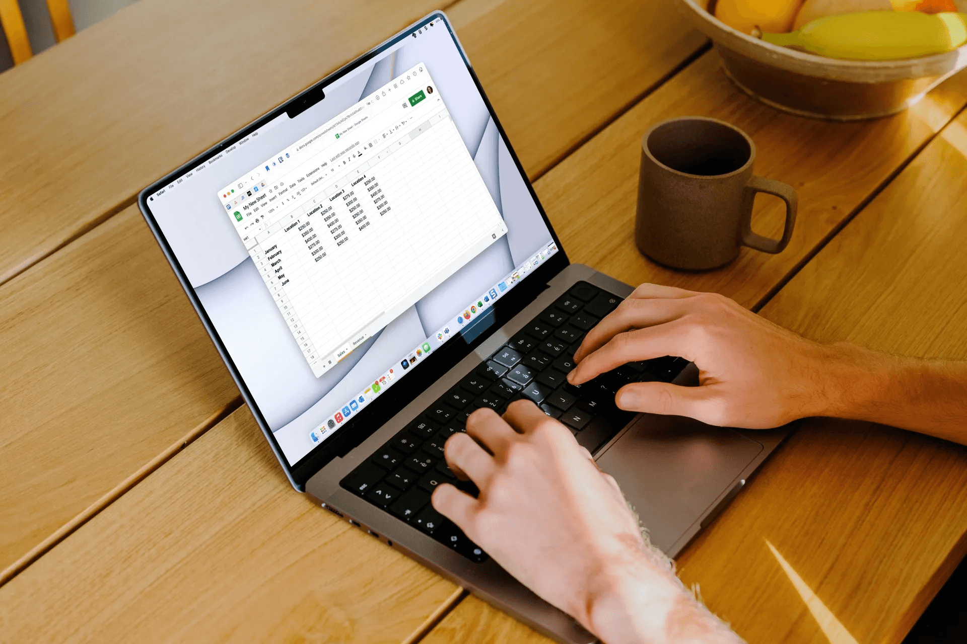 Person working on laptop - Google Sheets VBA