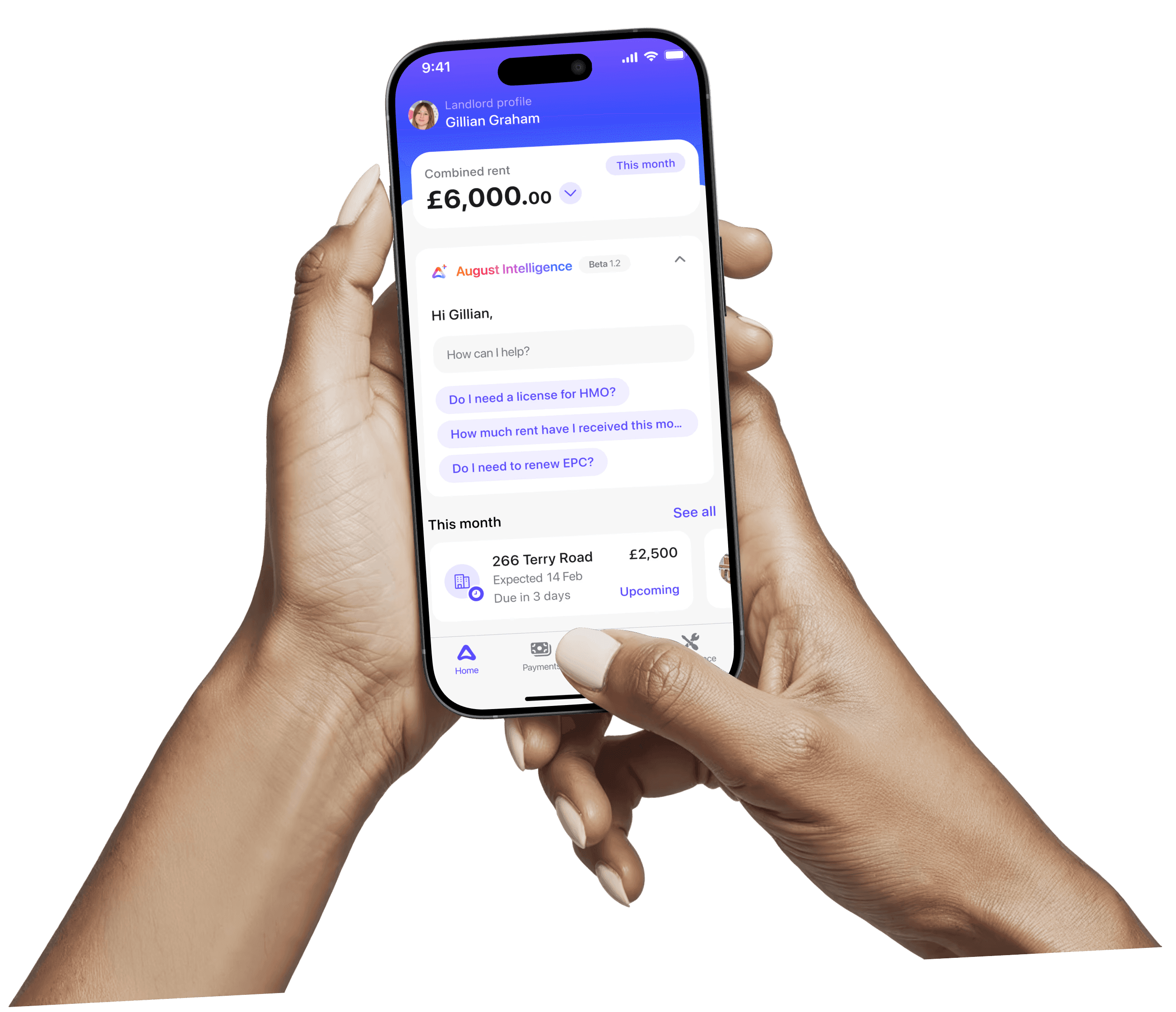 August Intelligence app homepage