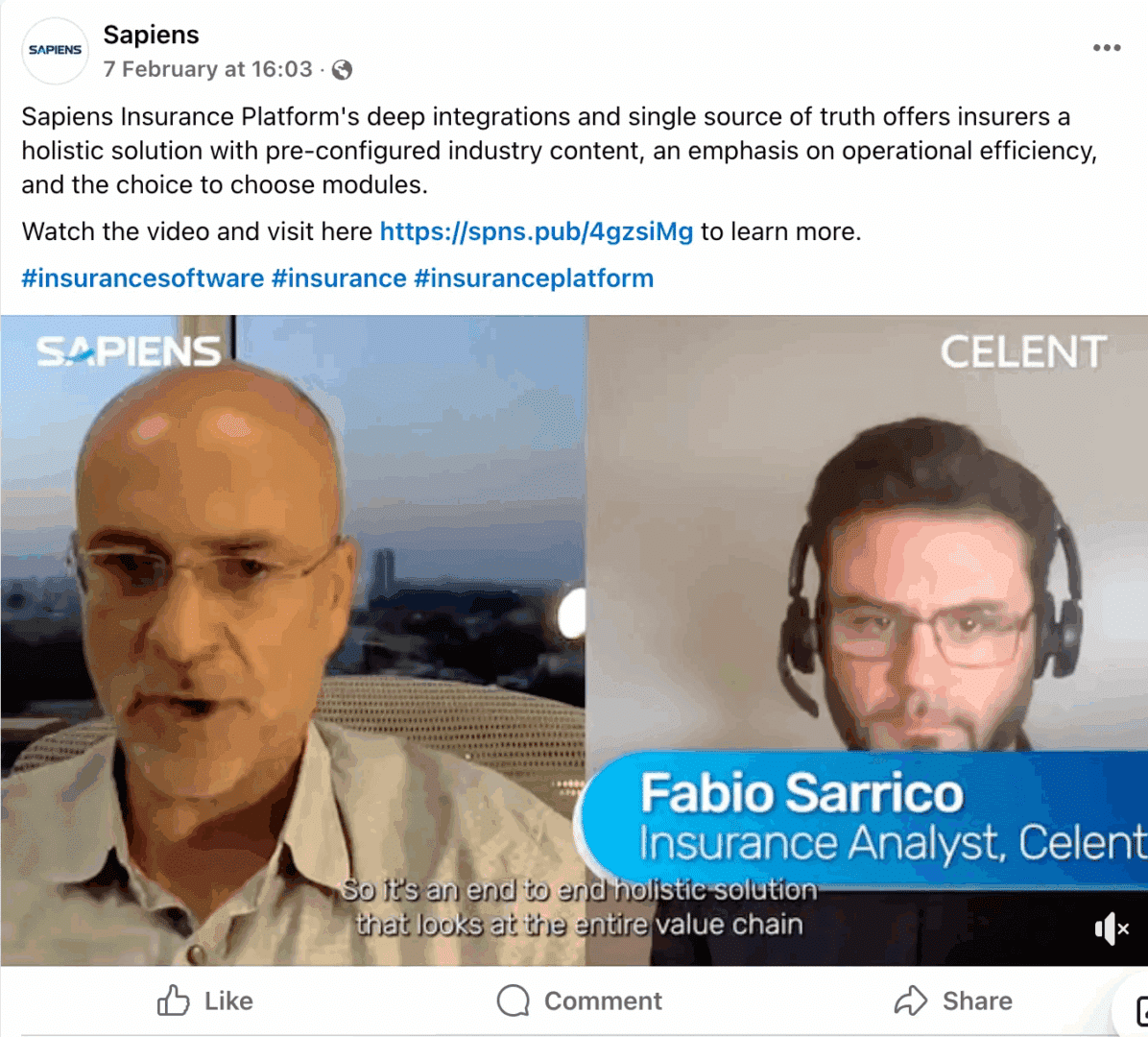 Marketing Spotlight: Sapiens social media marketing