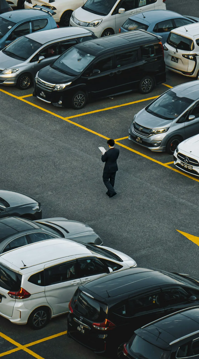 Car inspections at Customs parking