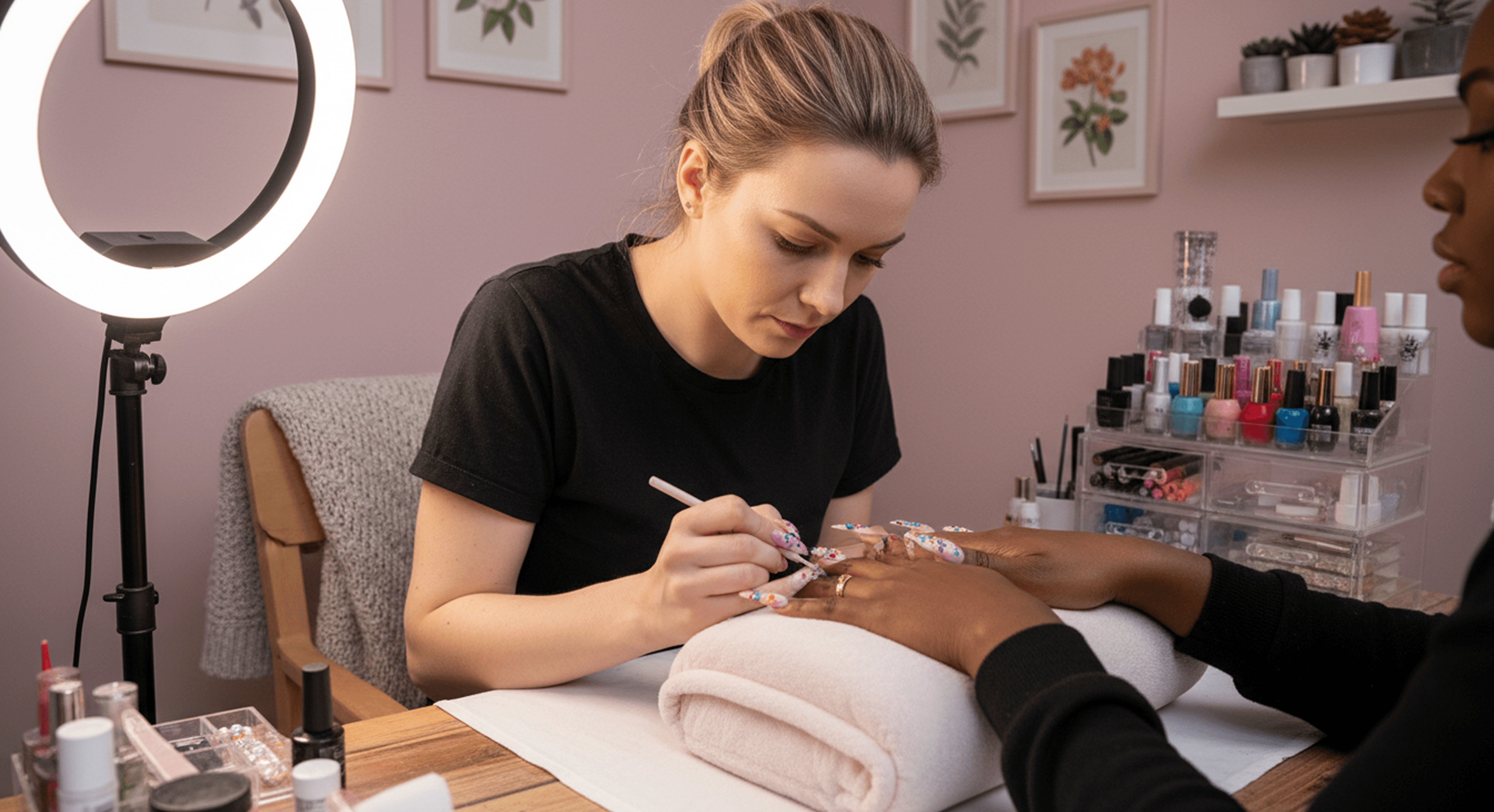 Nail art service page on Bukeen for booking nail appointments