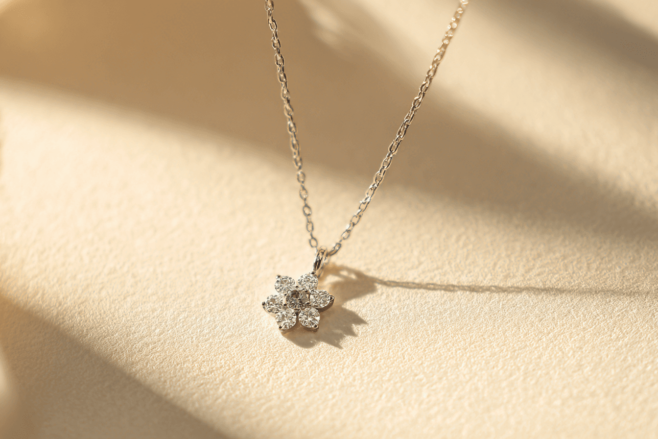 Etoile Pendant in 18k white gold — Reflet necklace