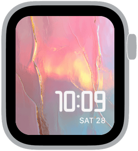 opaline bloom Apple Watch face preview 3 featuring abstract, gradient, easter, and spring.