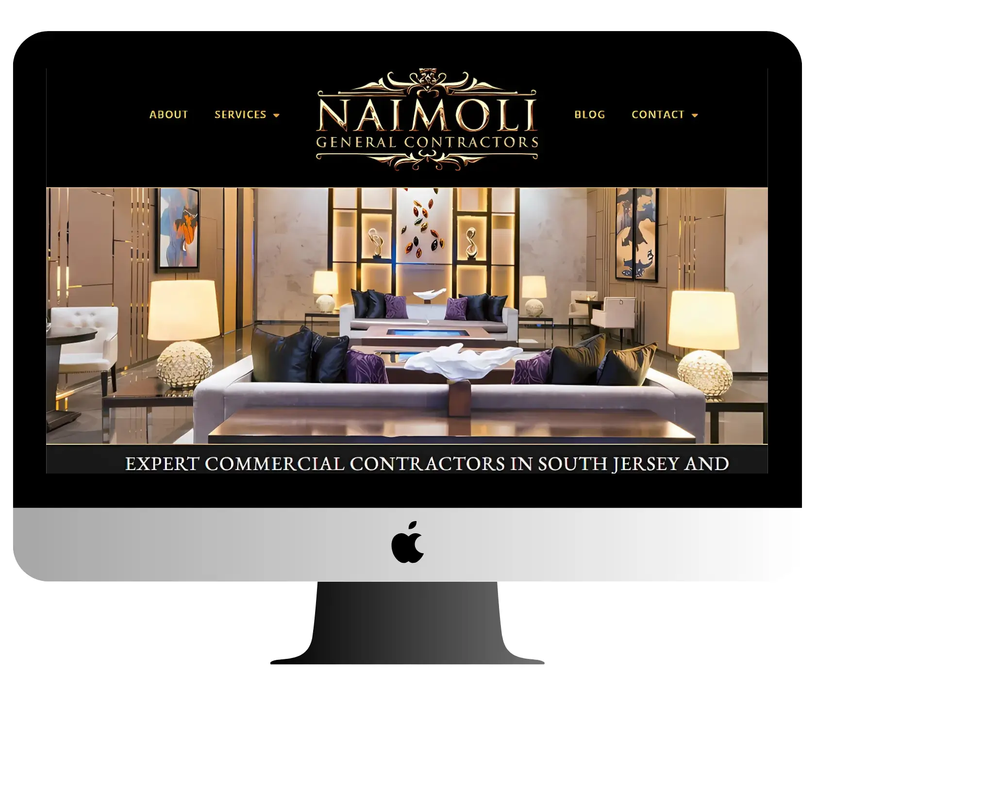 Naimoli General Contractors custom website design.