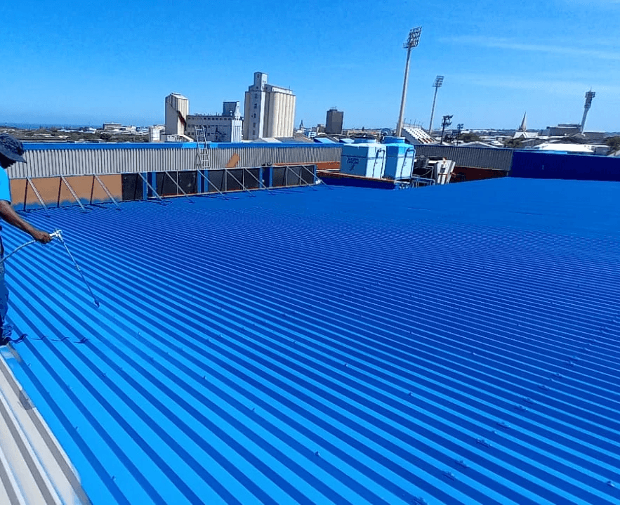 Man sprying roof with Eco Insulate