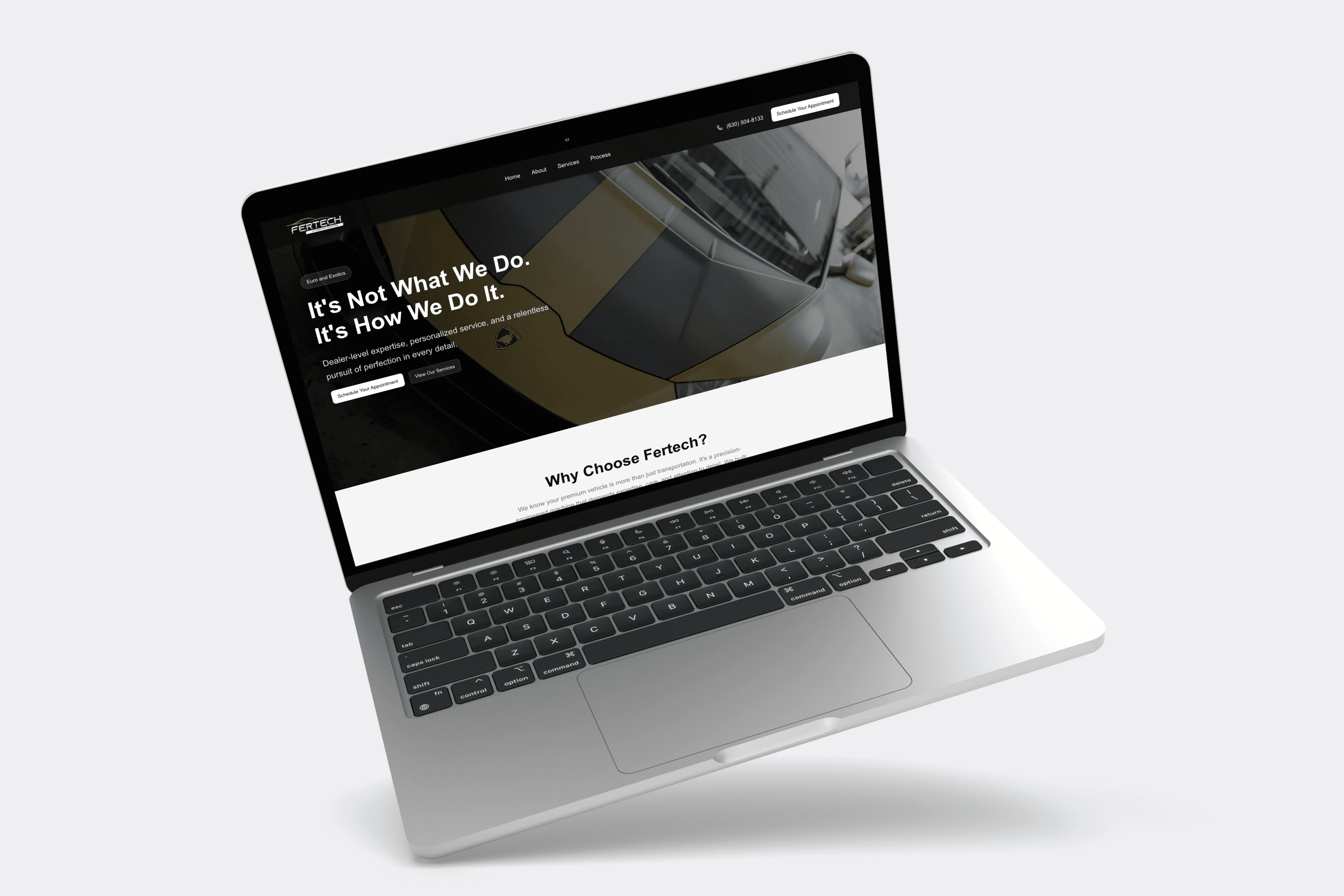 Landing page da Fertech Automotive