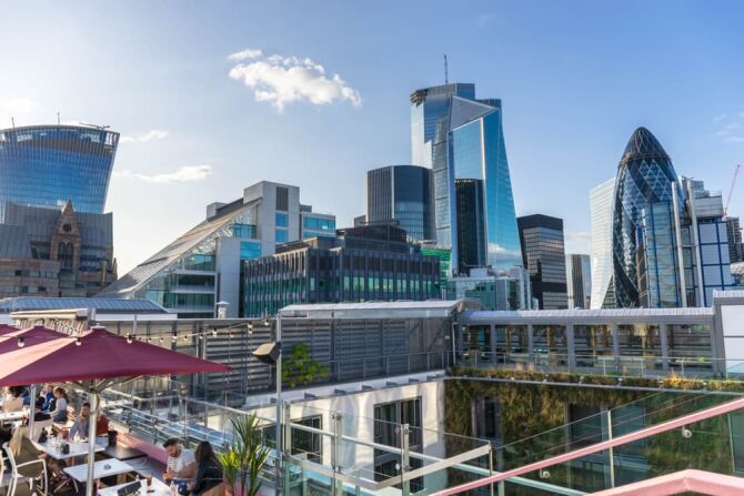 Play Croquet at Skylight rooftop bar