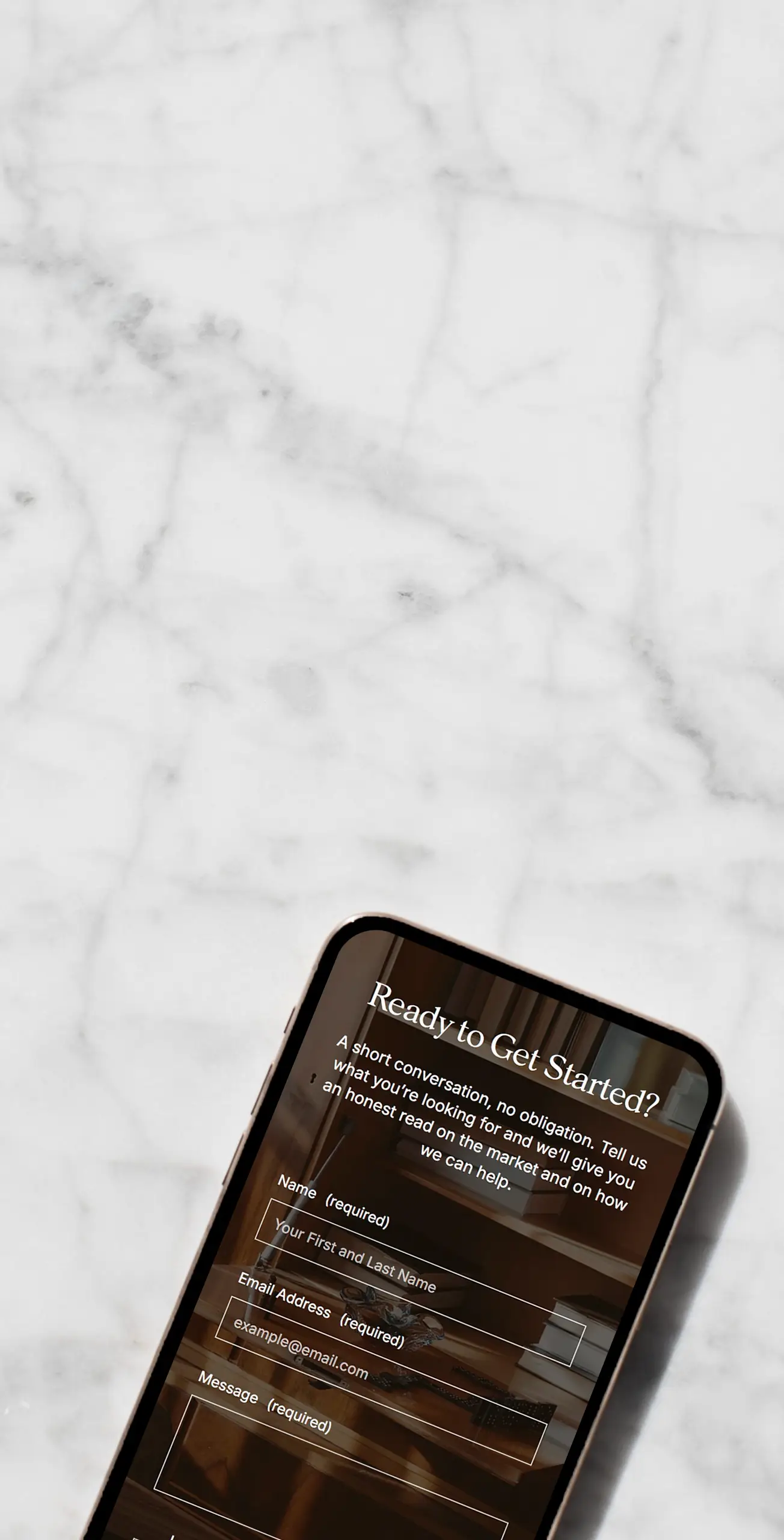 Smartphone on marble surface