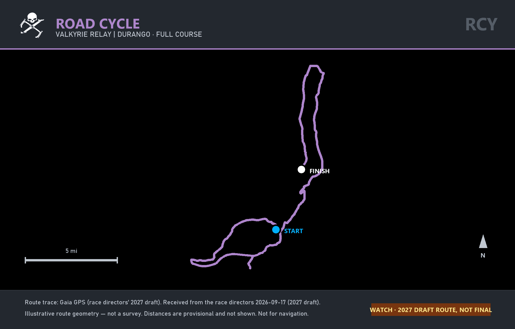 Durango 2027 course map preview
