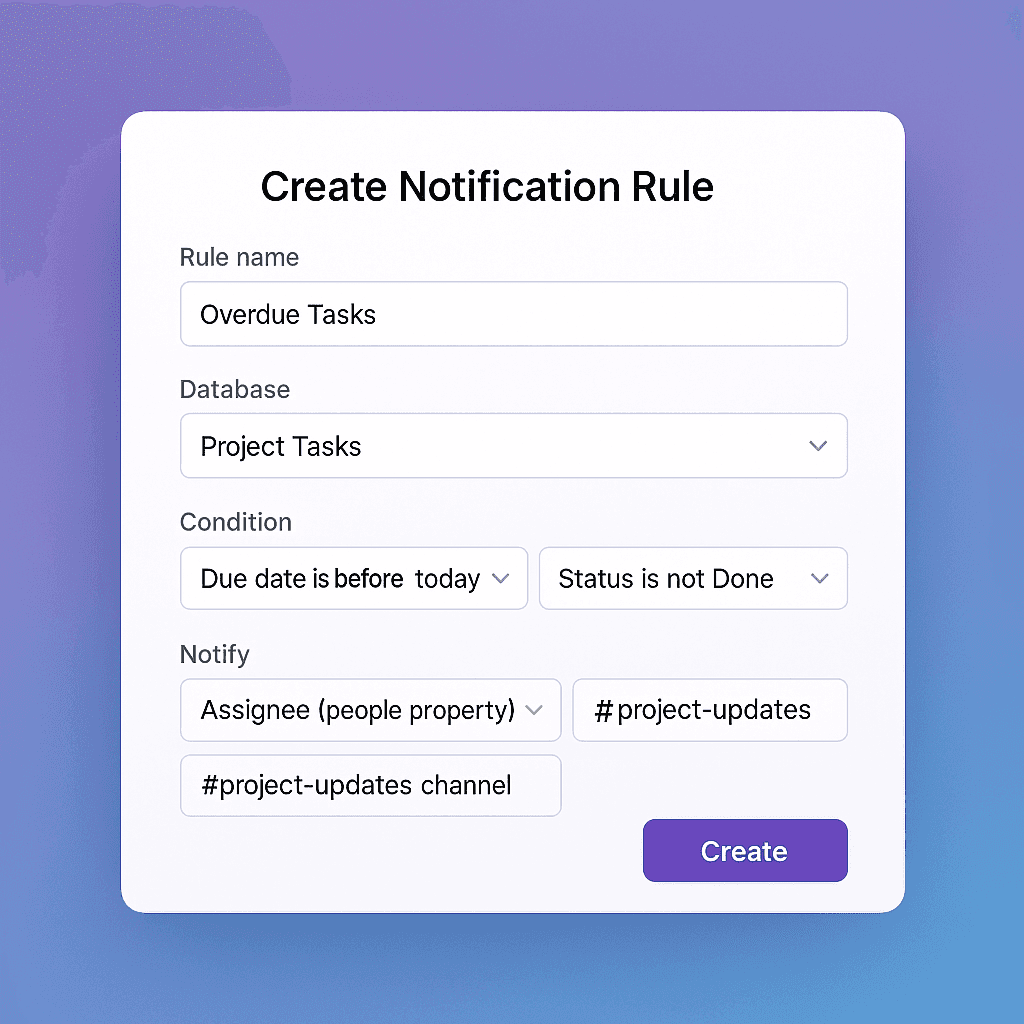 Create custom notification rules in Tetherly.ai to reduce the noise in Slack