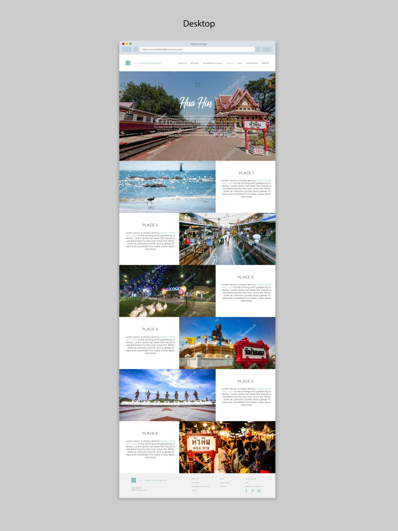 Health Adventure Thailand website Huahin creation by Suzaku Productions