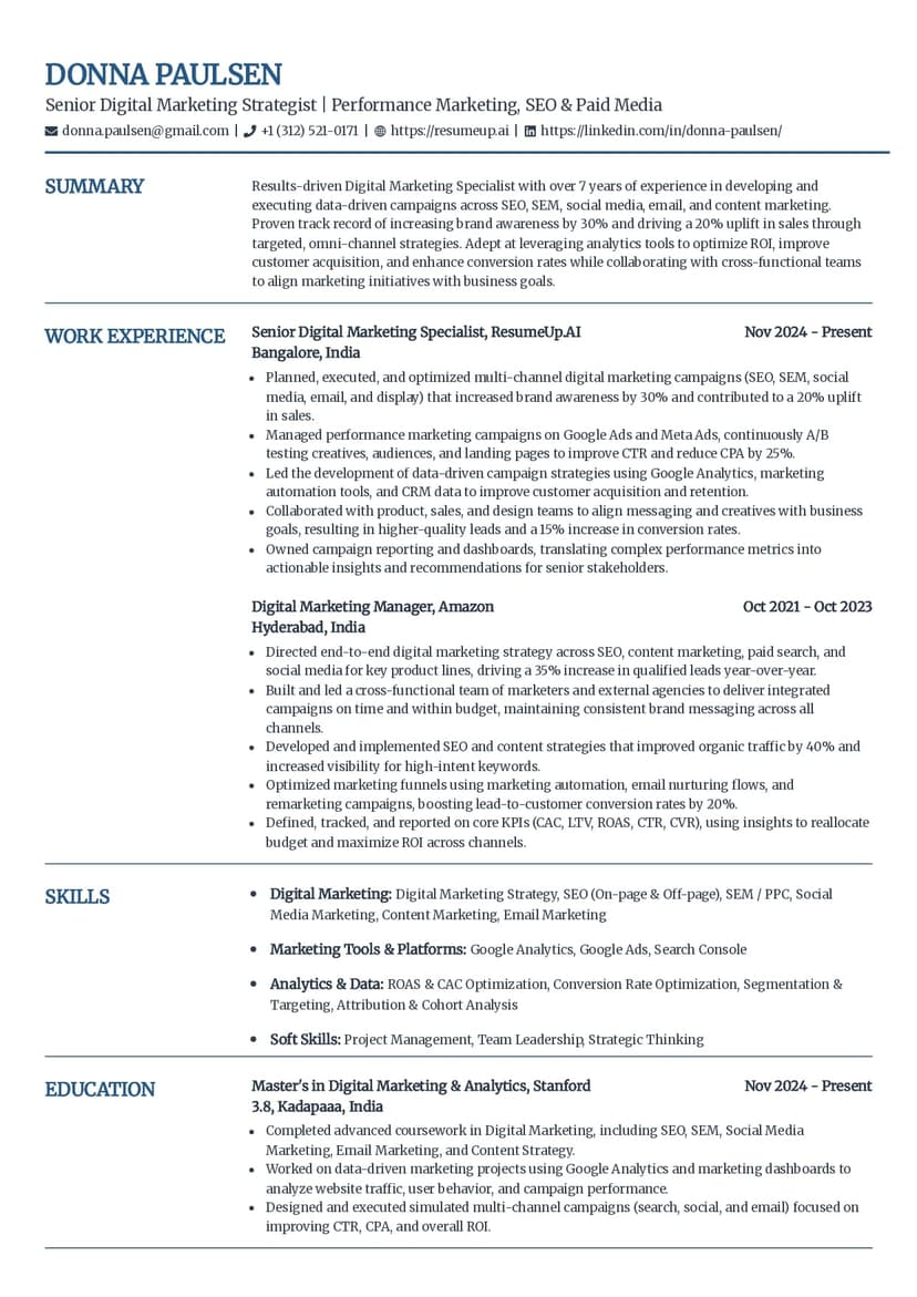 resume template