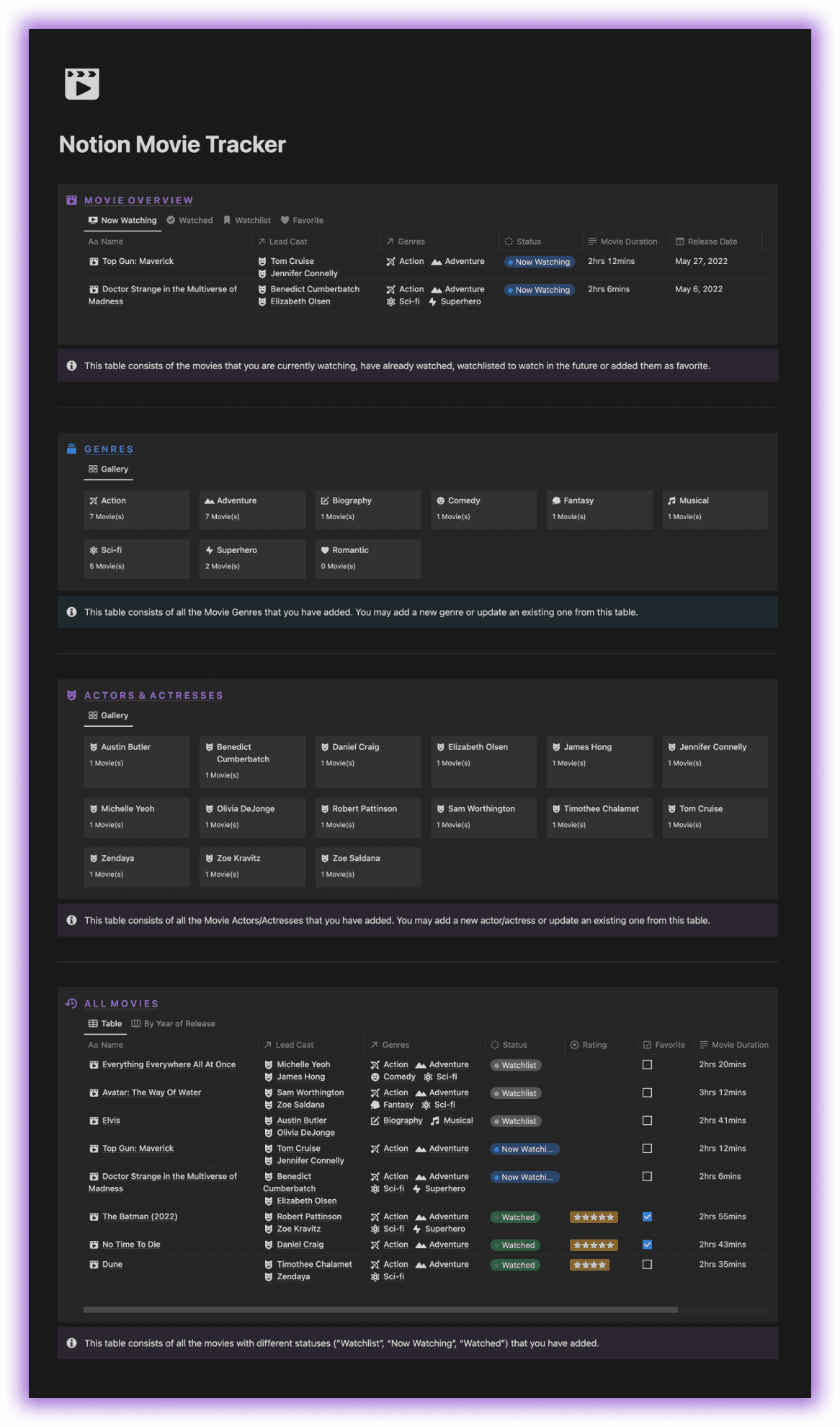 Notion Movie Tracker