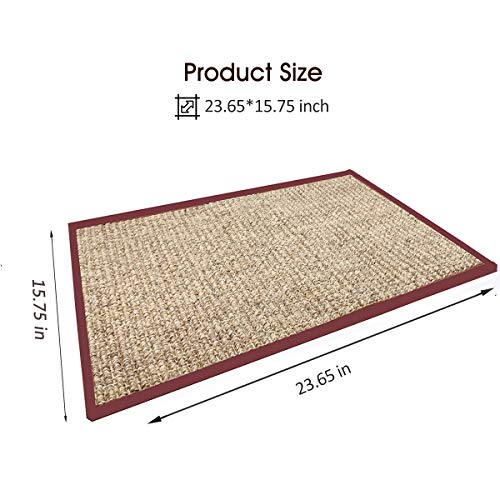 Treasborn Durable Cat Scratcher Thick Sisal Scratching Pad for Cats Anti-Slip Scratch Sleeping Mat No Mess Furniture Protecter Natural for Claws