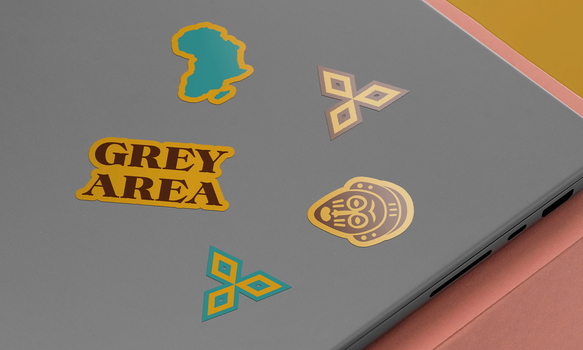 Stickers on a Laptop