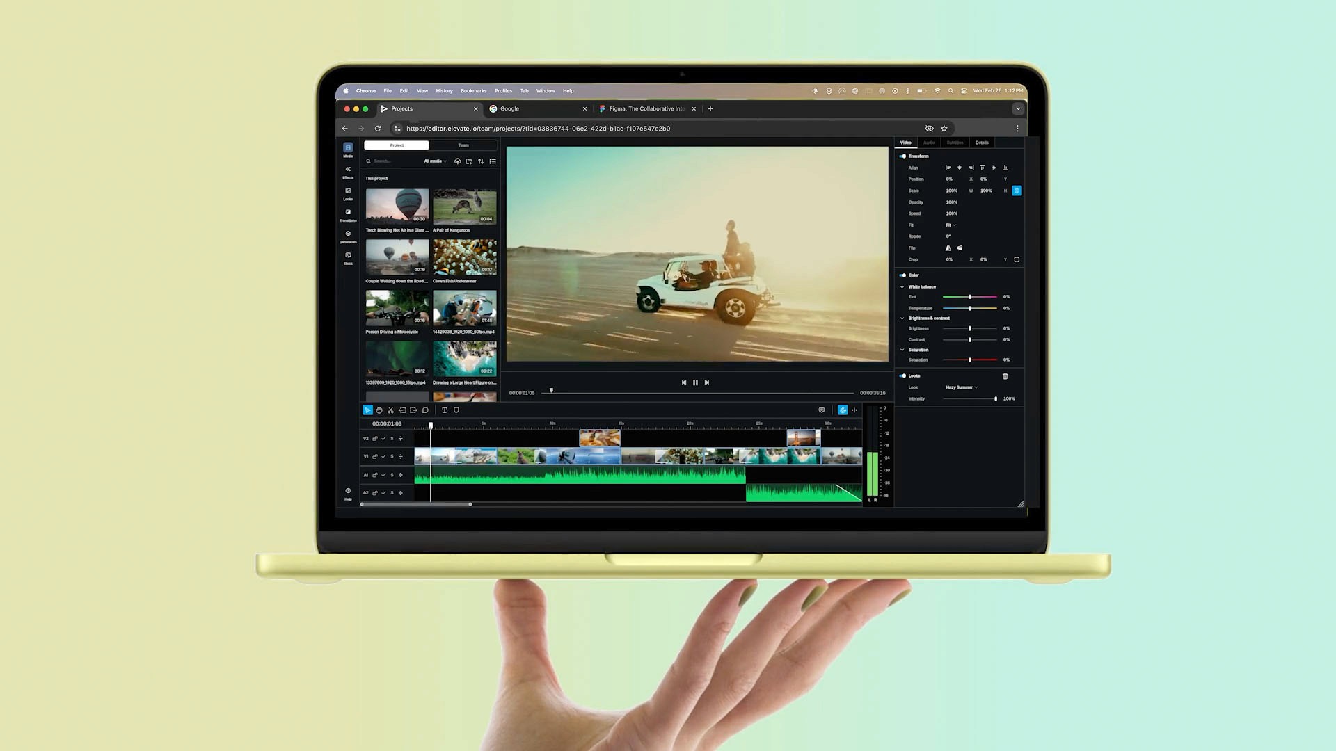 elevate.io running on the new MacBook Neo.