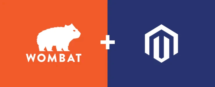 wombat and magento logos