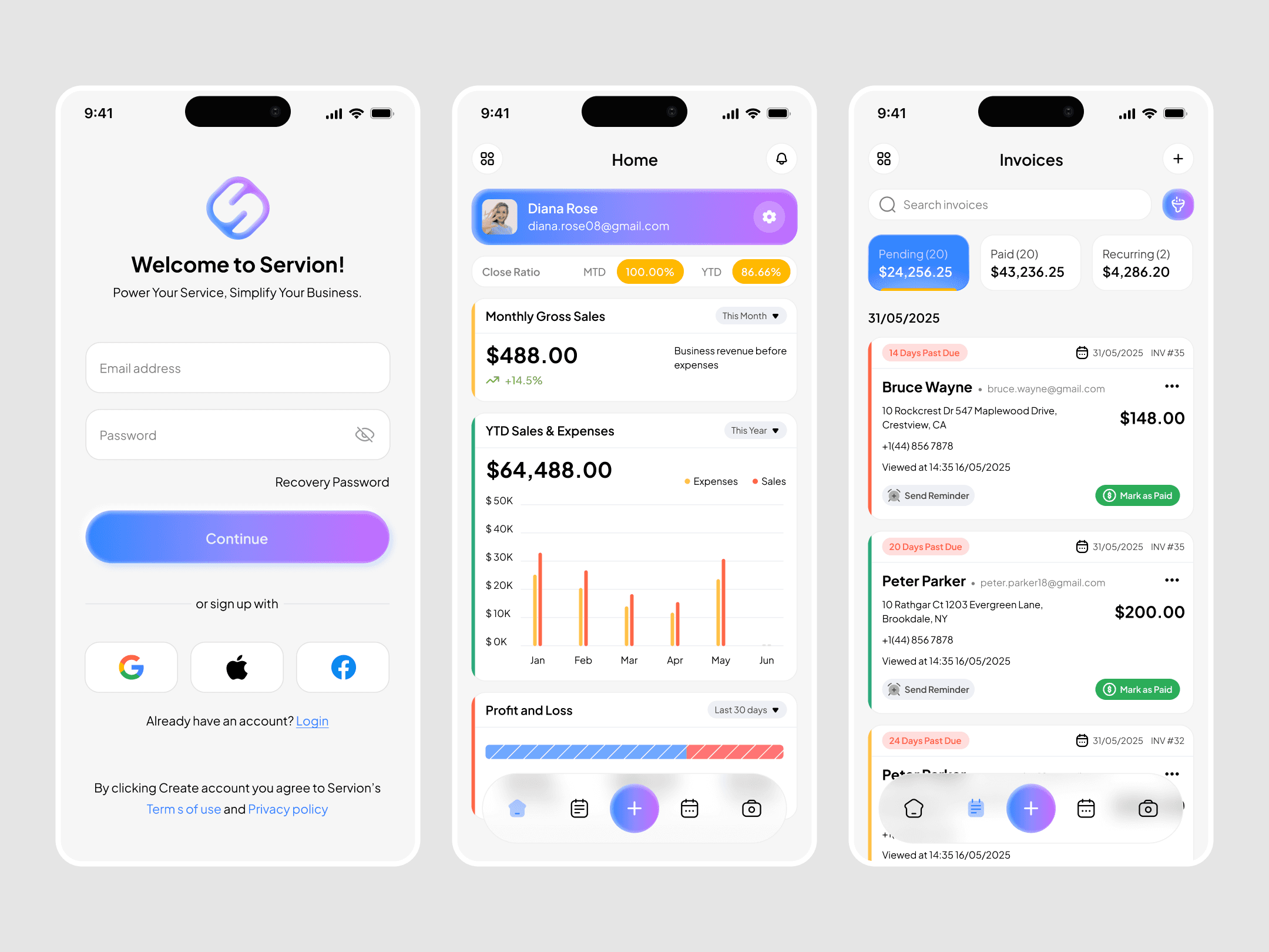 Image of Servion Mobile App Design