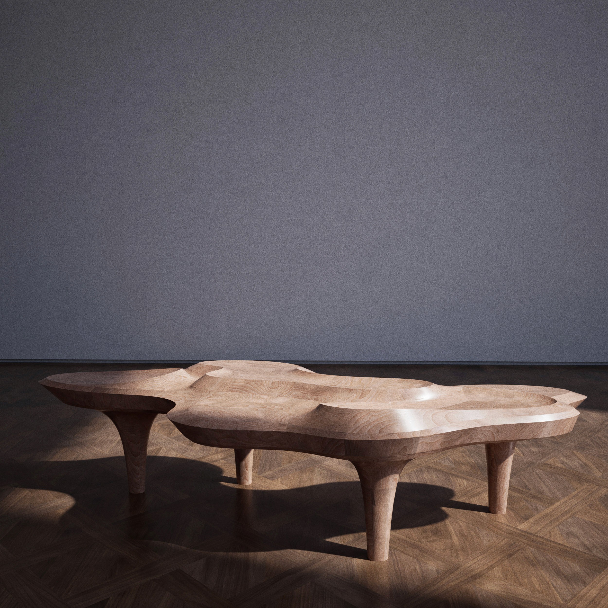 arya-safavi-lut-coffee-table-wood-exhibition-gallery-photoshoot