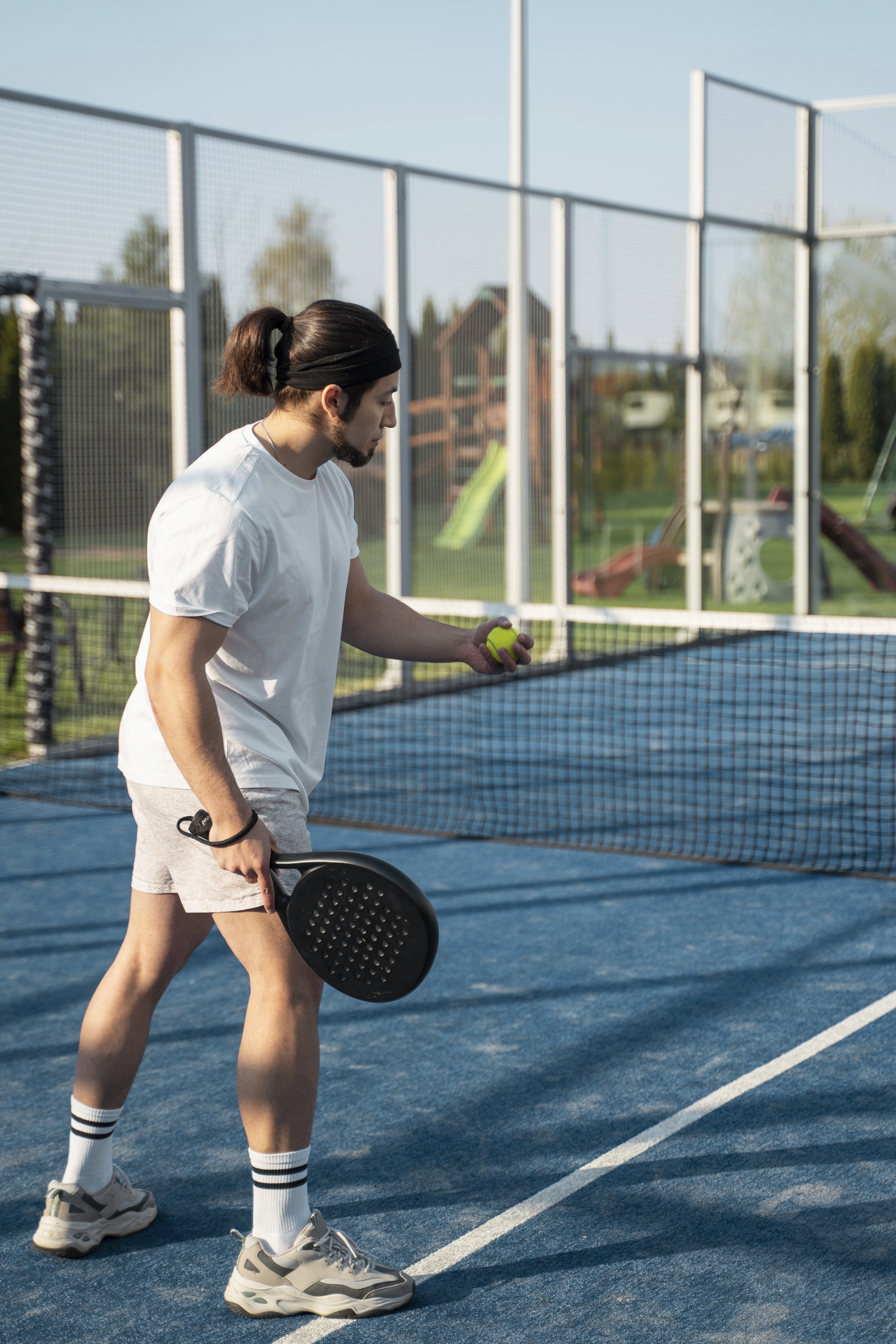 man playing padel