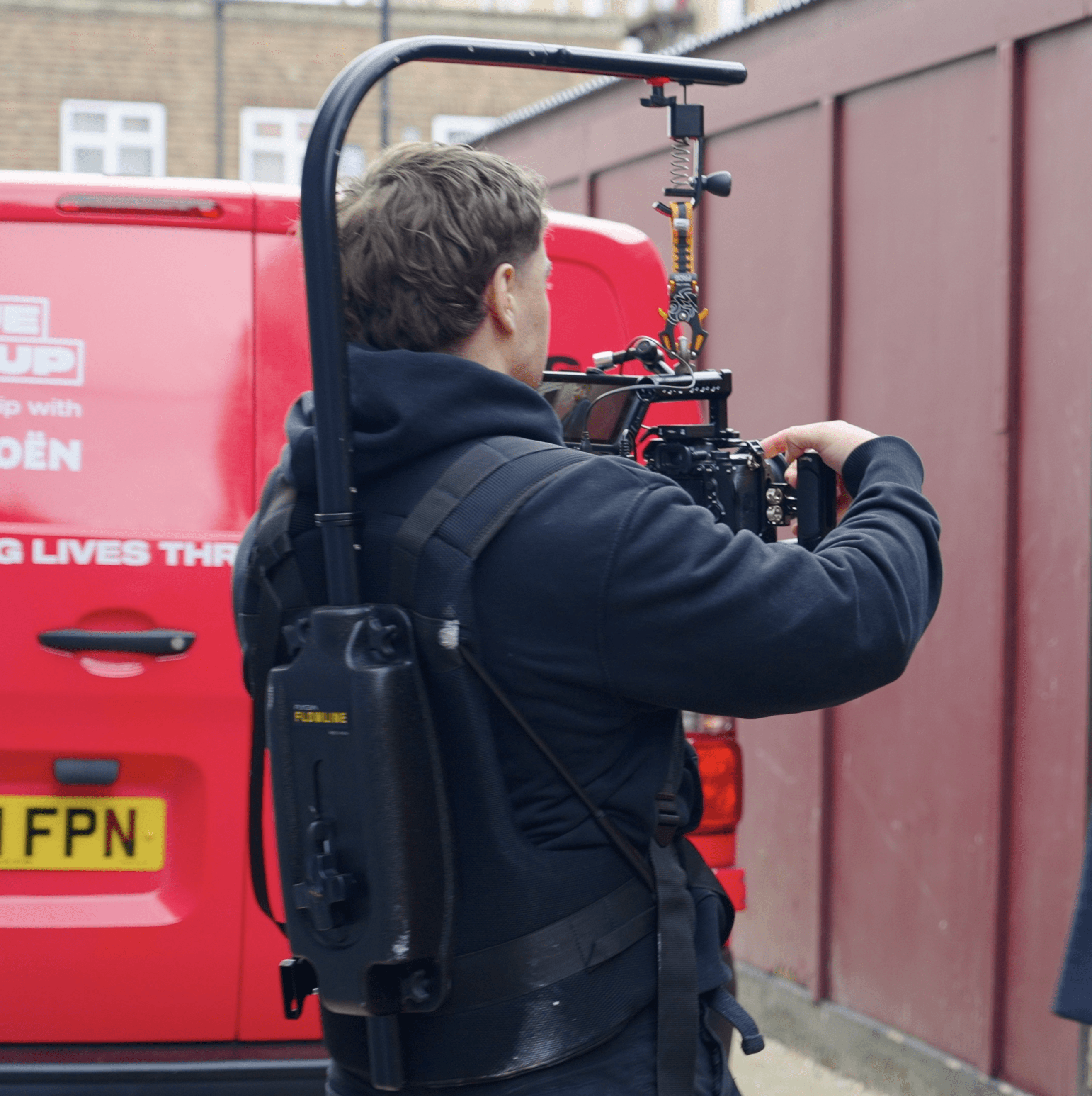 African man smiling on phone