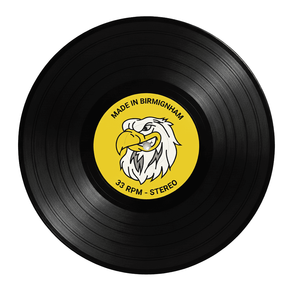 Album cover with a man