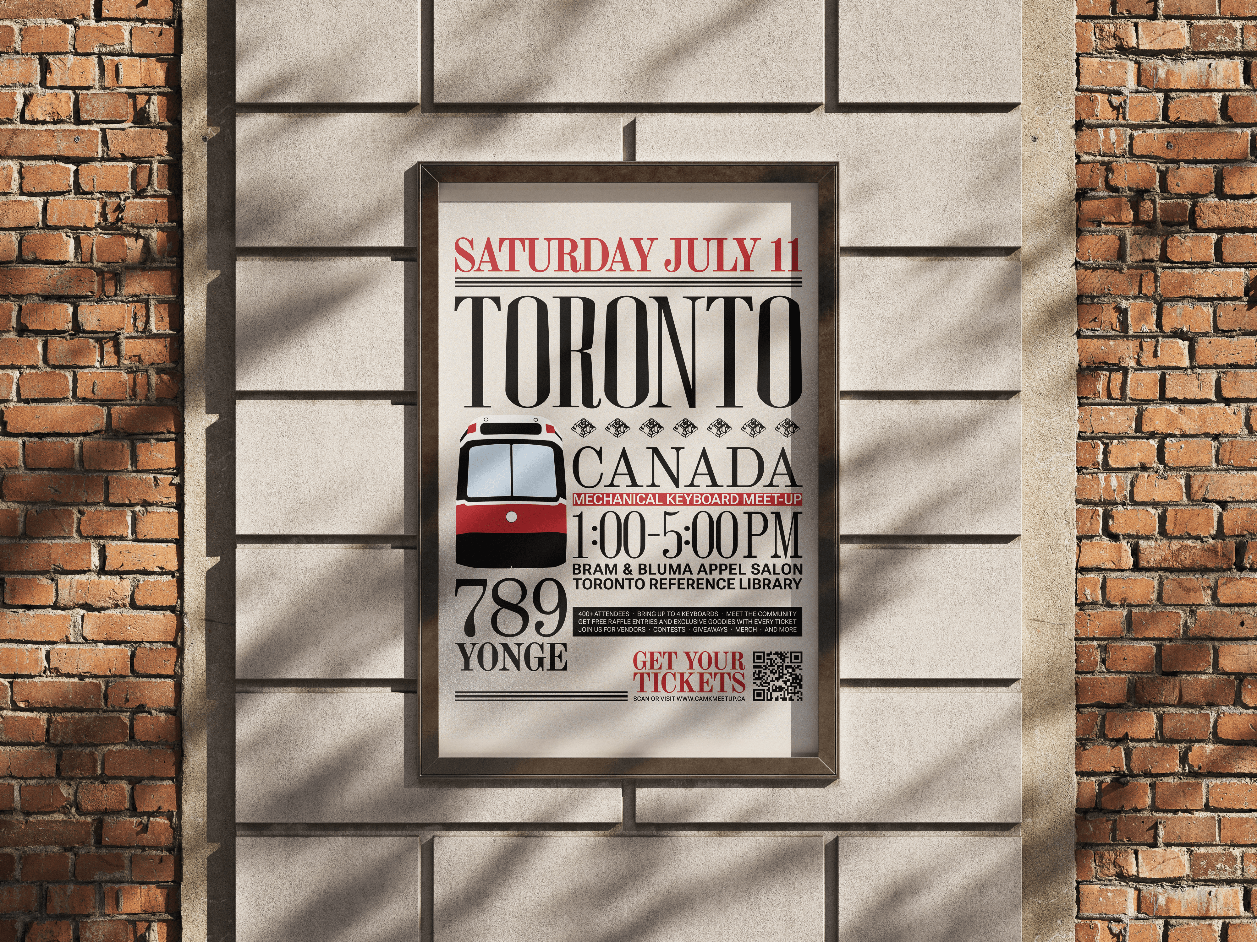 CMK 2025 sticker graphic showing Toronto landmarks atop a keycap