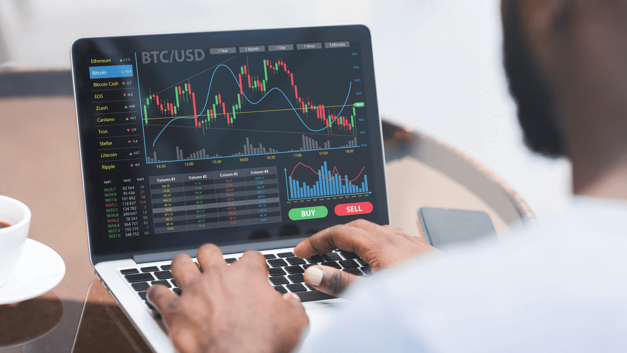 Man trading cryptocurrency -  How to Calculate Crypto Gains 