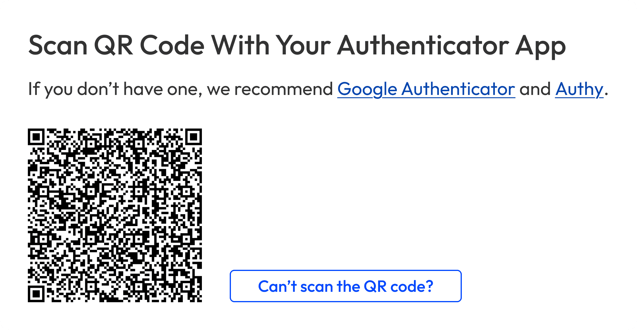 Instructions on how to set up 2-factor authentication with google authenticator or authy.