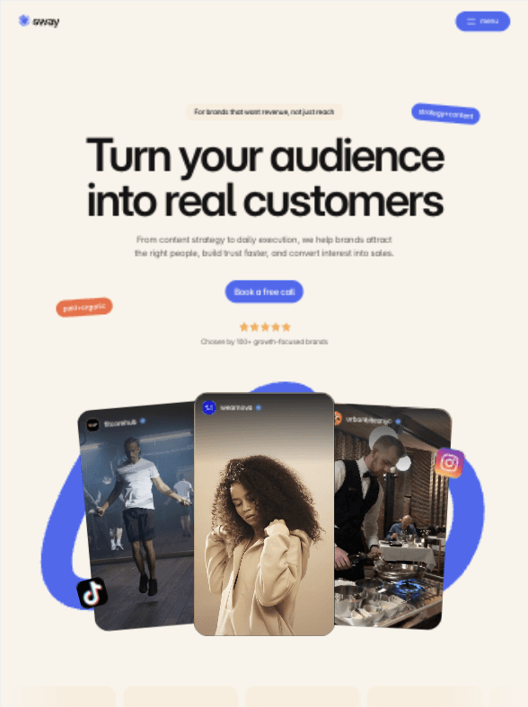 Framer template design preview