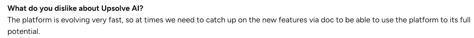 User review on quick updates