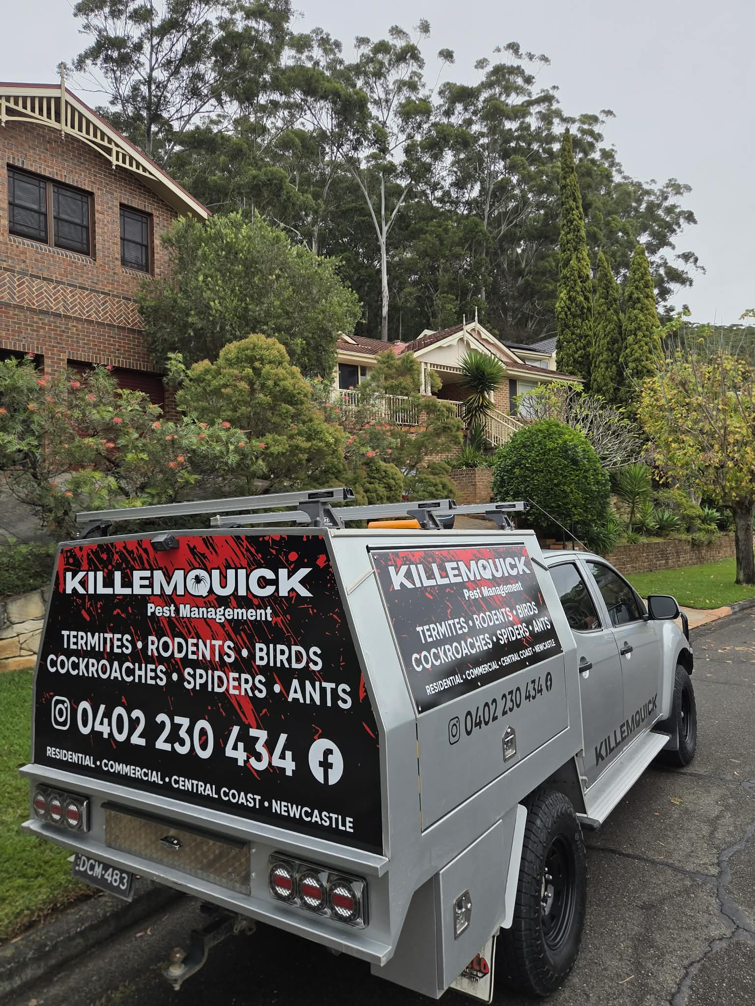 KillemQuick pest control branded vehicle, Central Coast NSW