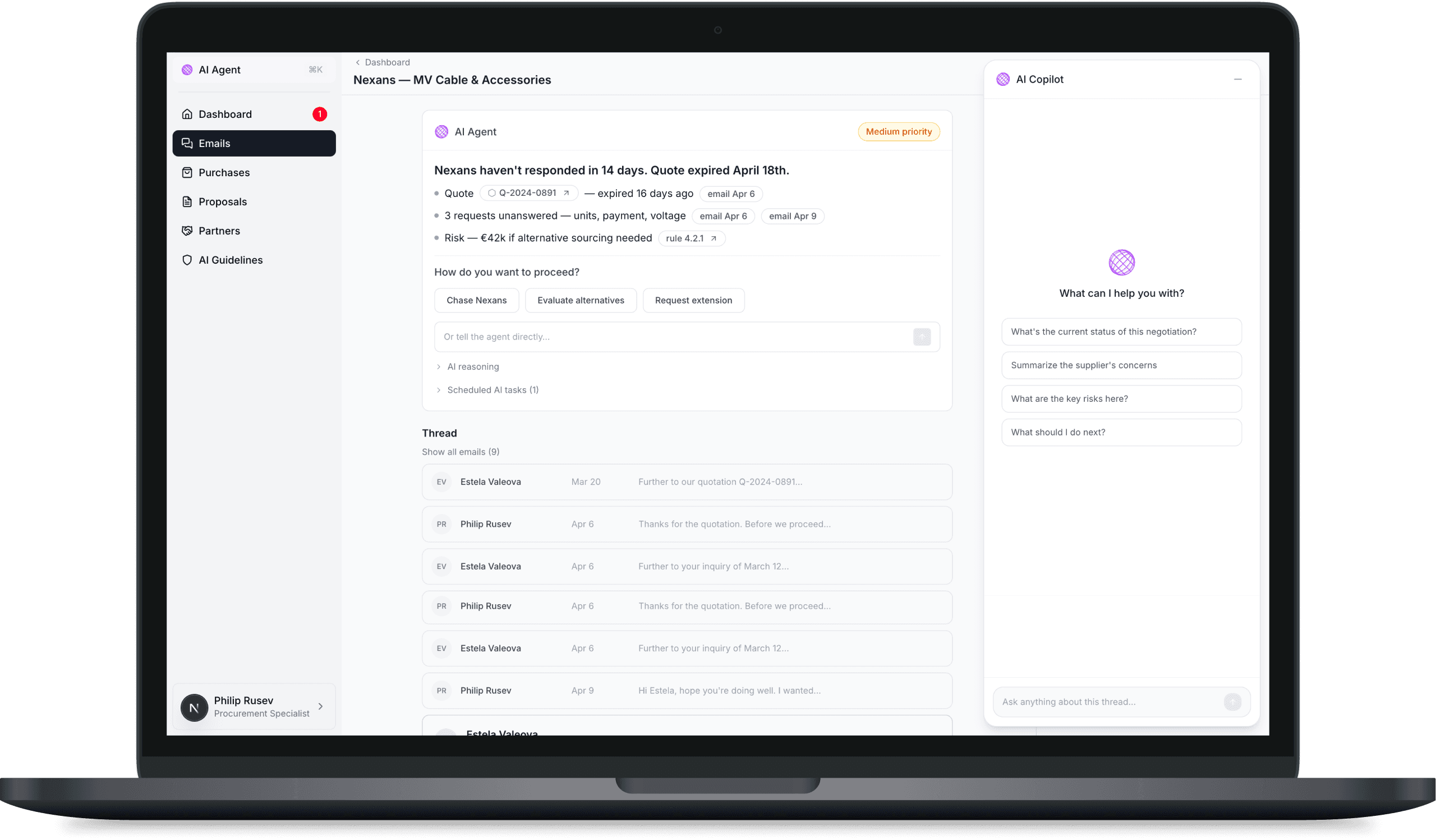 Desktop mockup image of an ERP onboarding screen
