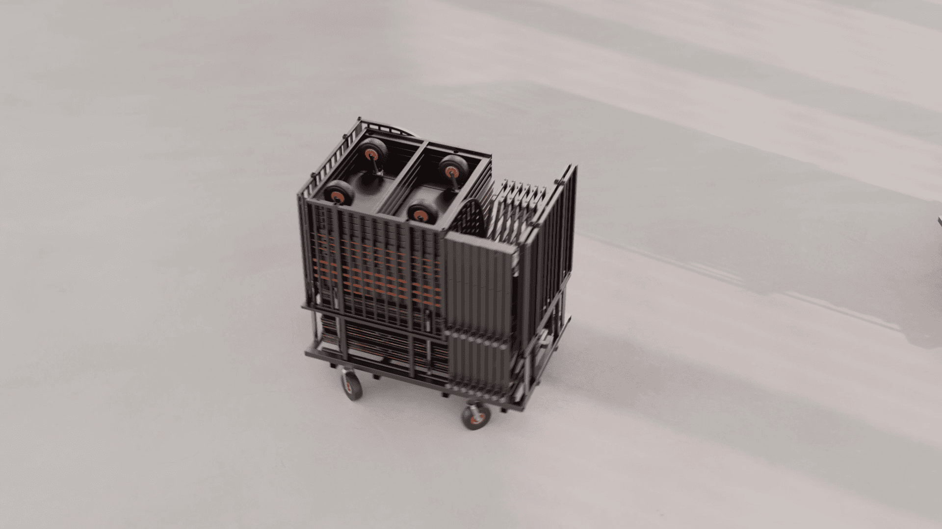 closeup of transport dollie