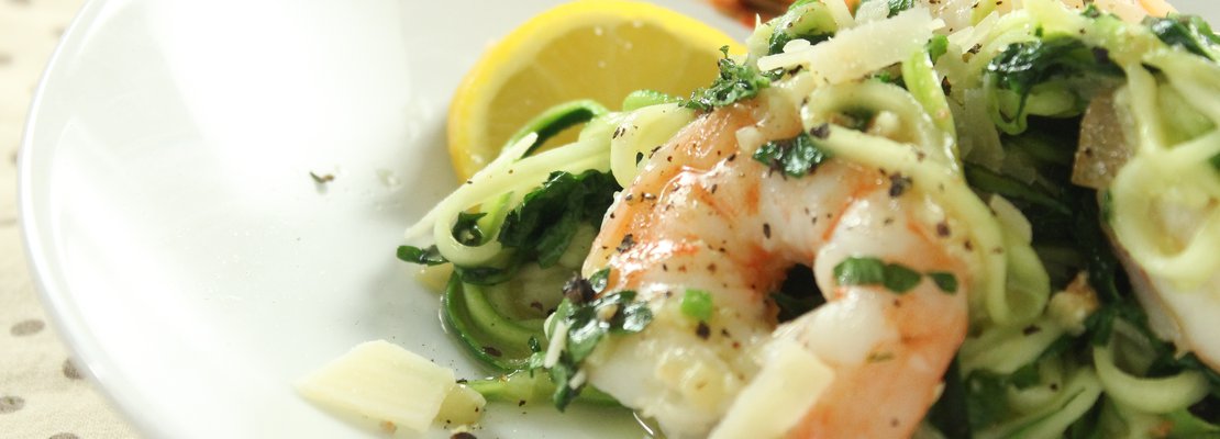 healthy shrimp scampi