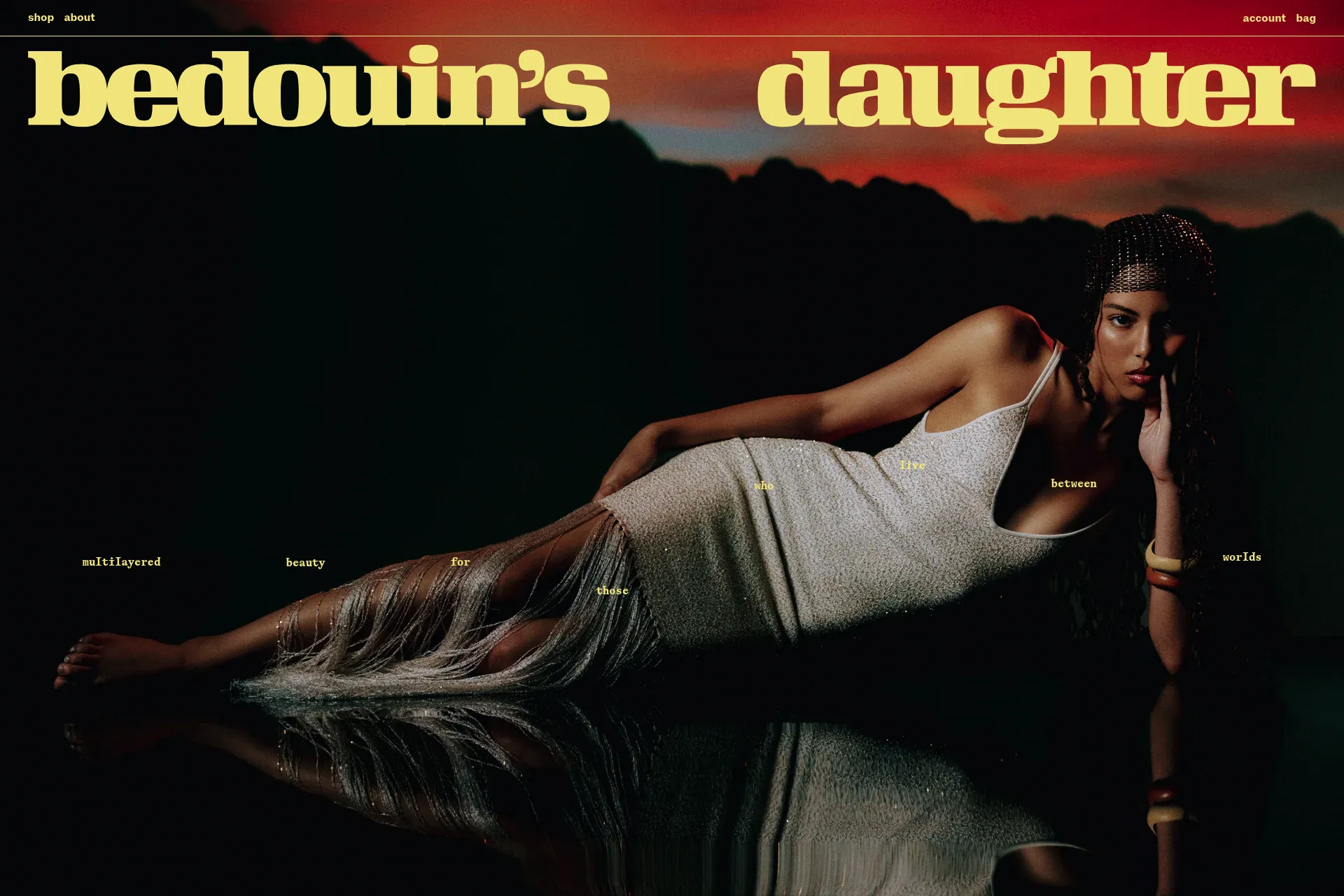 Screenshot of Bedouin's Daughter website