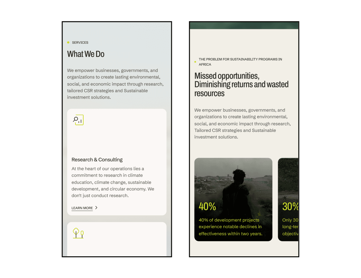 Bittern consulting mobile what we do section
