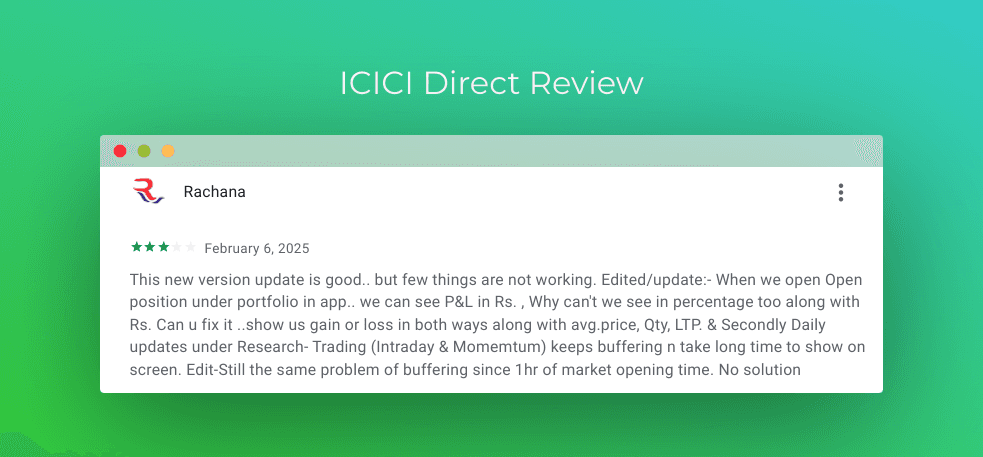 ICICIDirect 3 Star Review