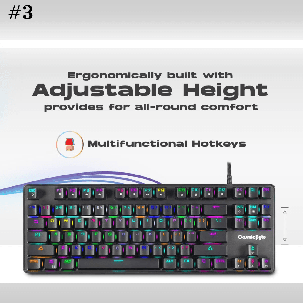 Cosmic Byte CB-GK-16 Firefly Ergonomically build adjustable height gaming keyboard