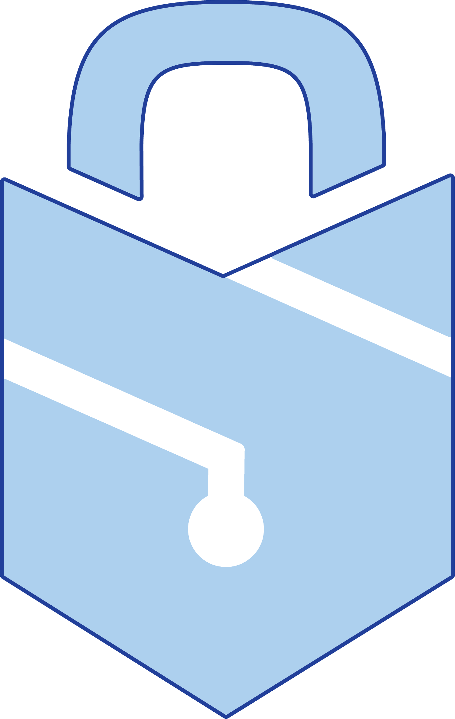 Logo Mark breakdown showing the lock