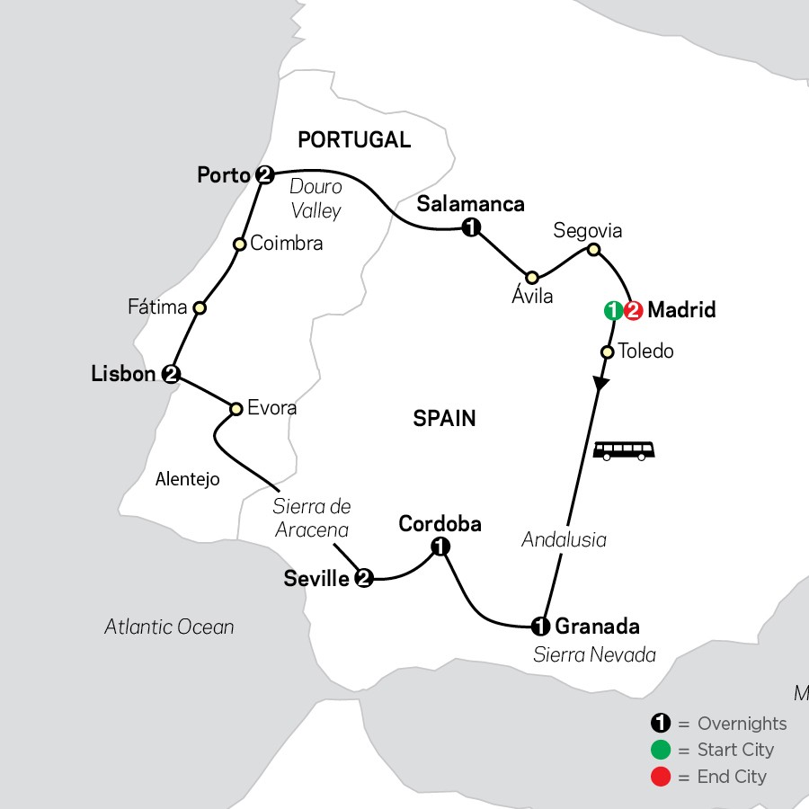 The Best of Spain & Portugal Cosmos Itinerary