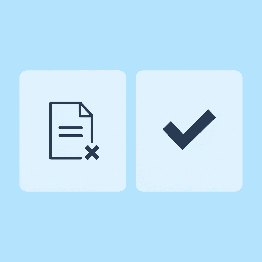 Before and after comparison showing scattered documents becoming organized, structured data