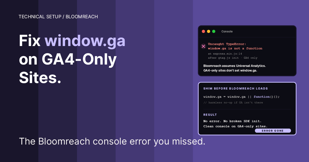 The Bloomreach Engagement Console Error You Probably Don’t Know You Have