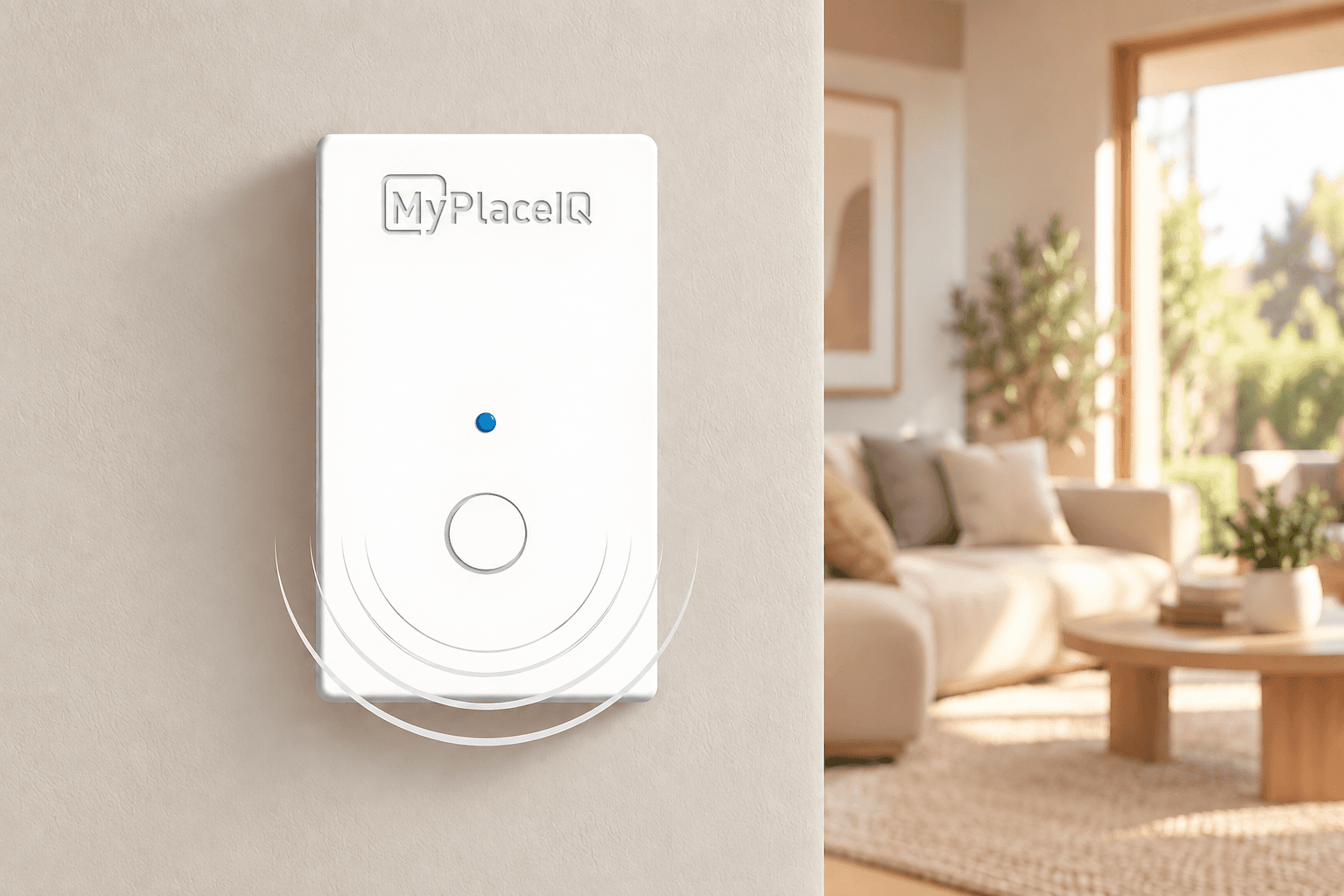 Wall-mounted smart temperature sensor used to measure room temperature and support comfortable indoor climate control.