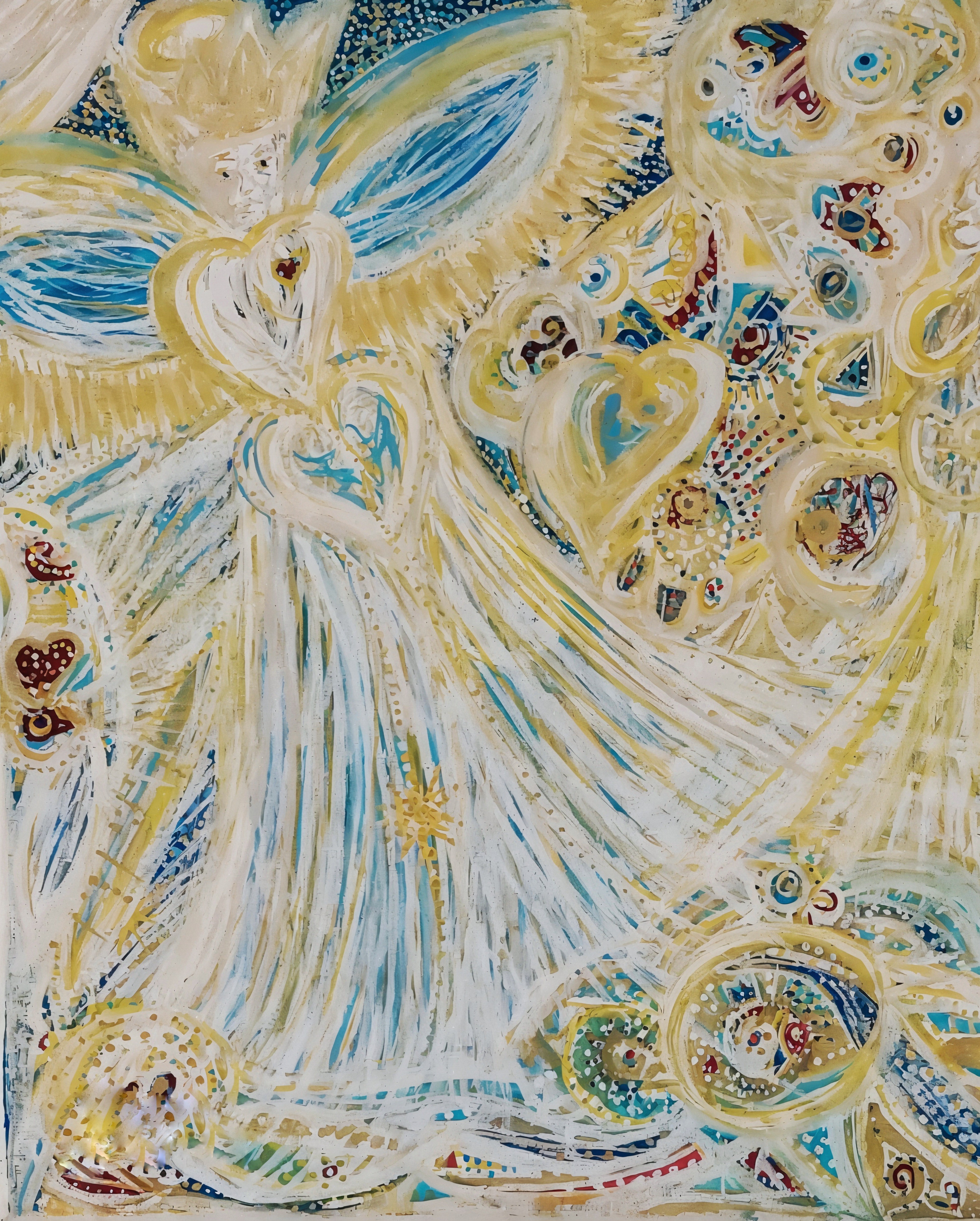 Peinture "Ange et Lumière" par Meetini