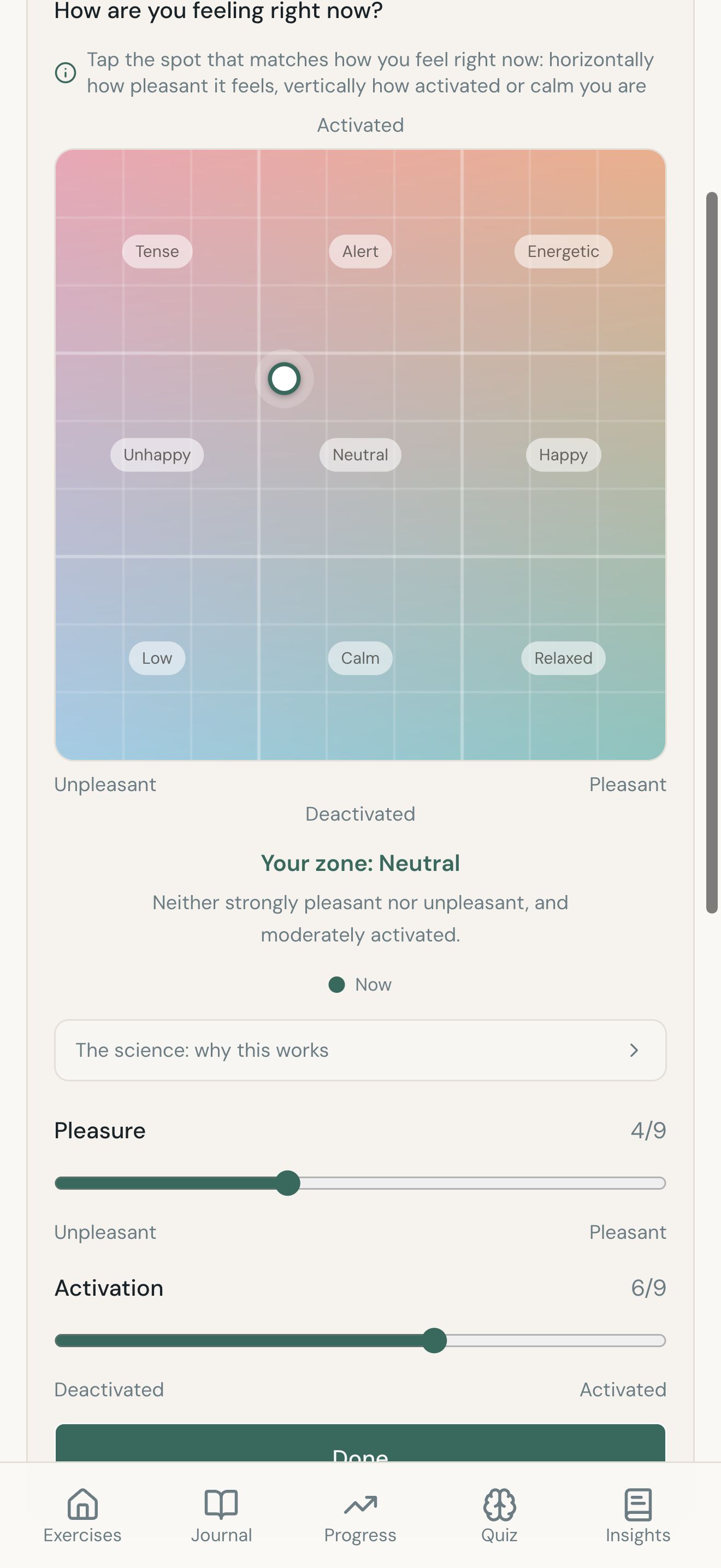 Affect Grid check-in in dark mode