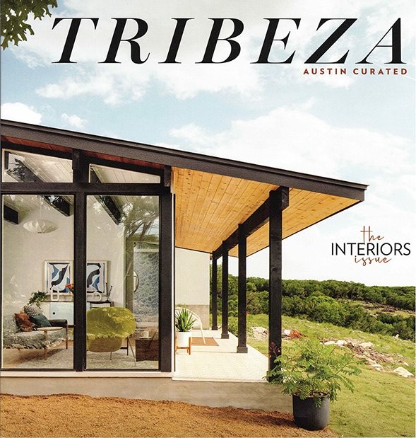 Cover of Tribeza magazine showing a modern house